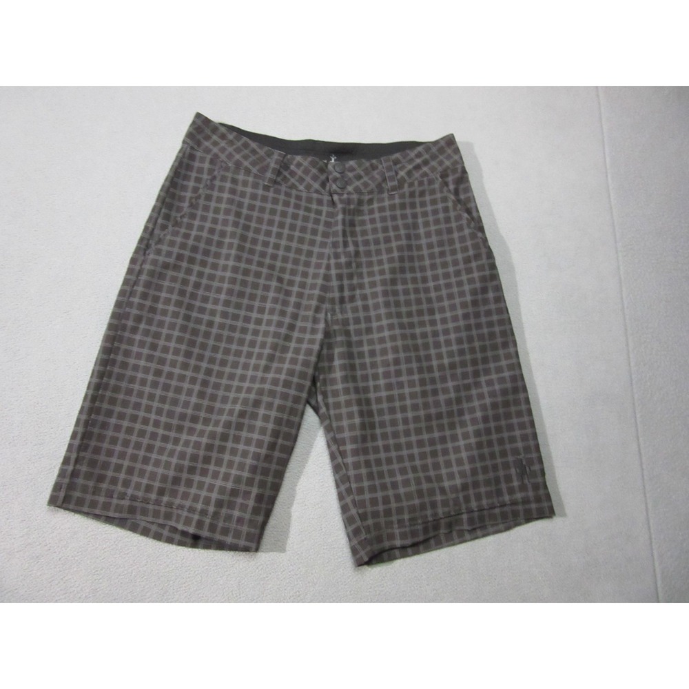 Smartwool Shorts Mens Small Black Gray Check Slash Pockets Performance Athletic